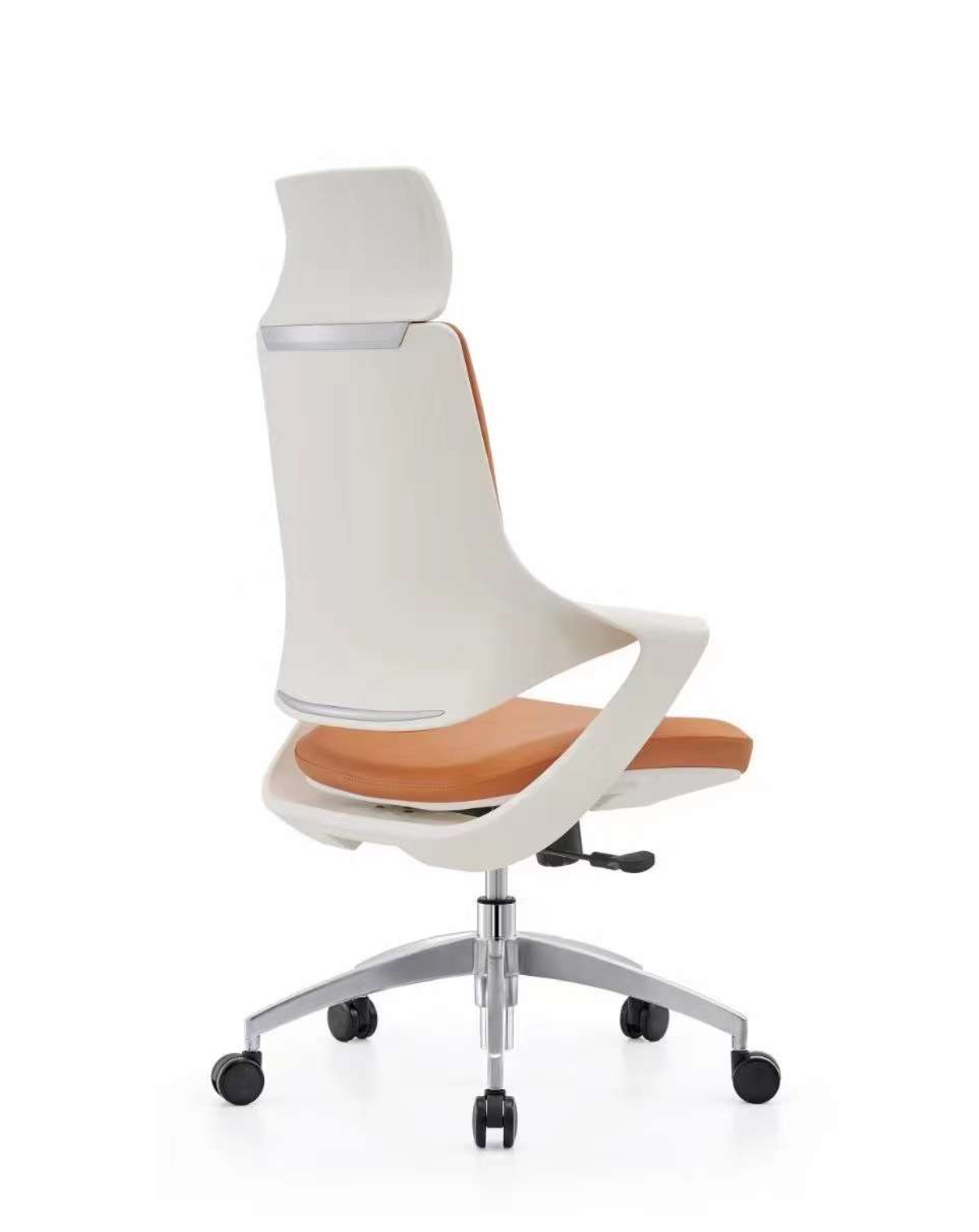 Sleek Leather Swivel Chair G-304A