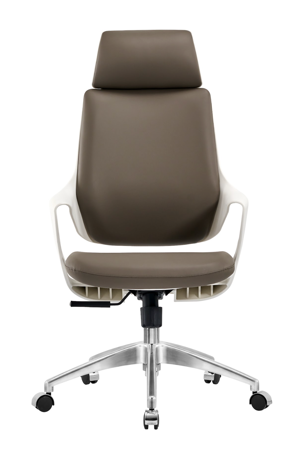 Sleek Leather Swivel Chair G-304A