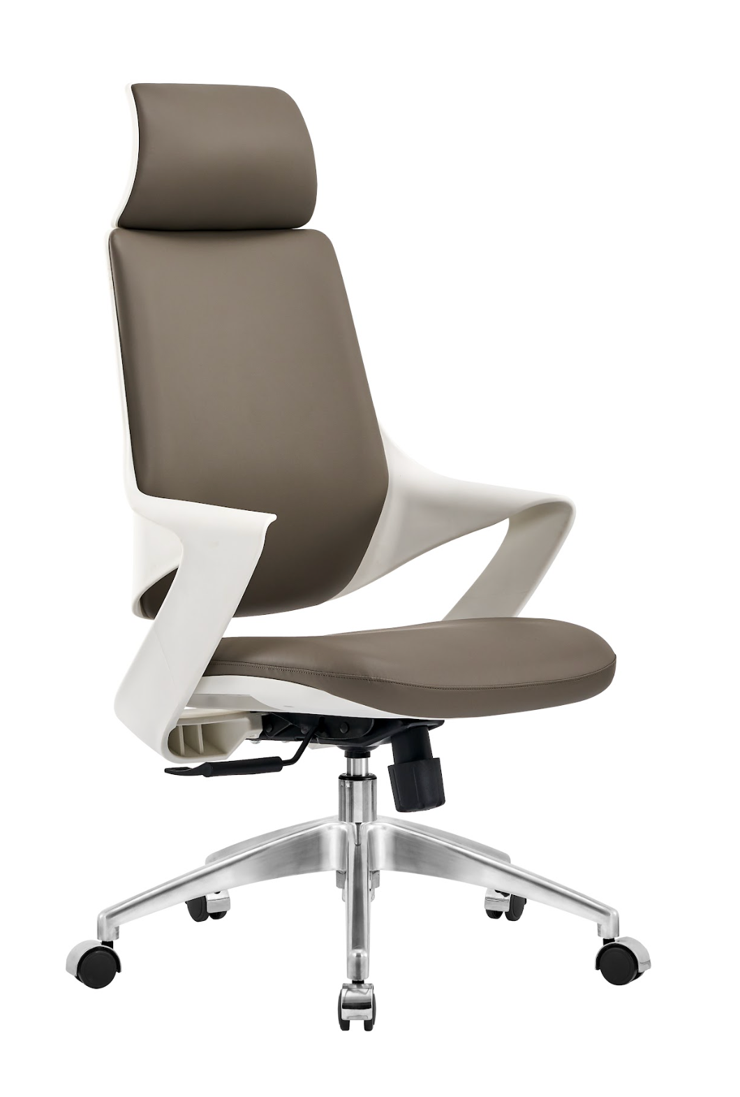 Sleek Leather Swivel Chair G-304A