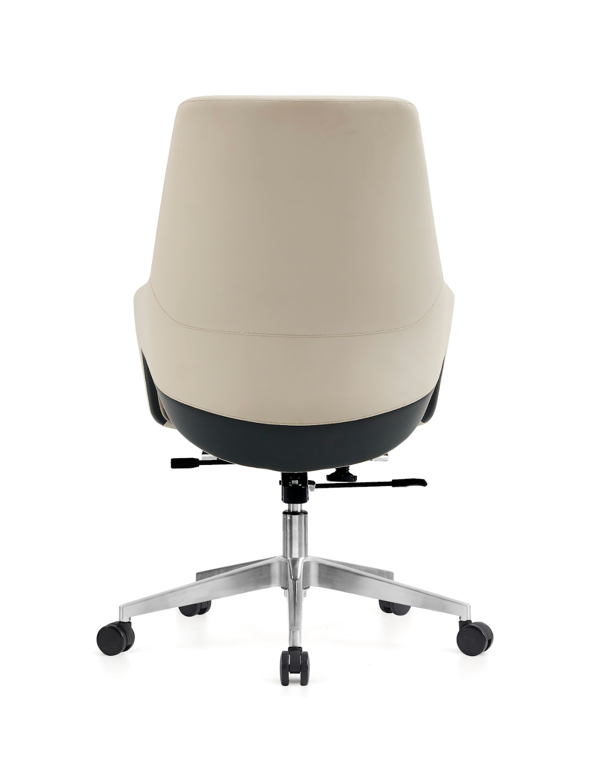 Cream Modern Leather Desk Chair G-30B
