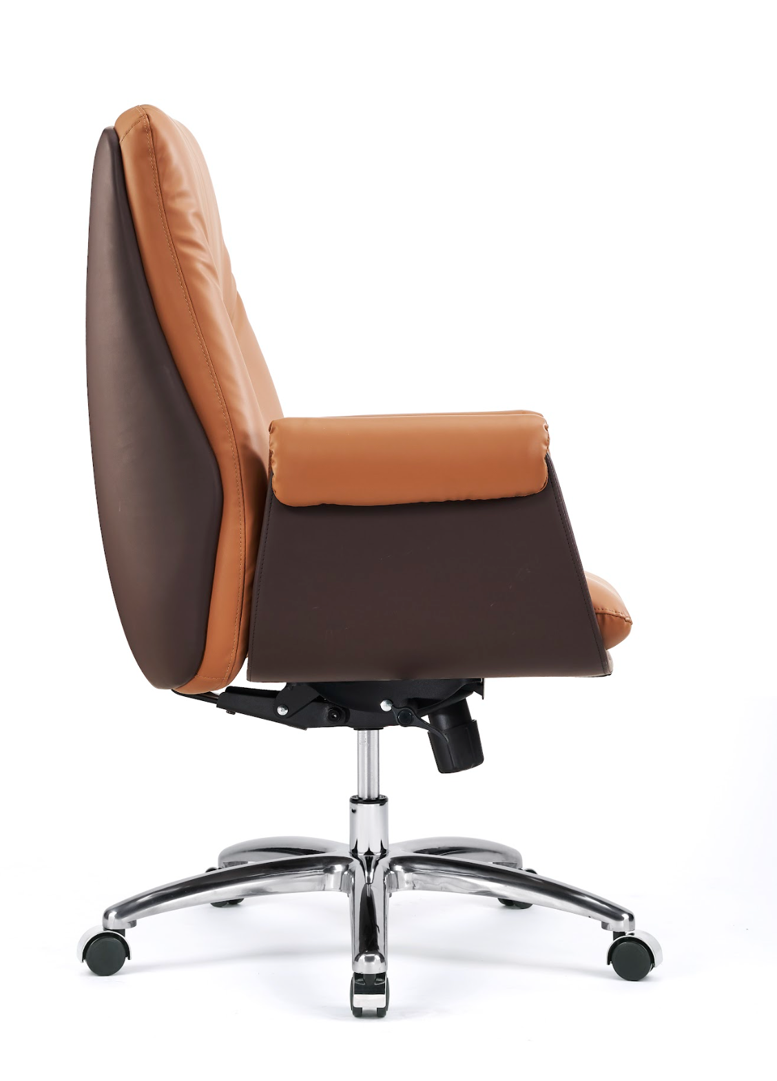Tan Leather Swivel Chair G-14B