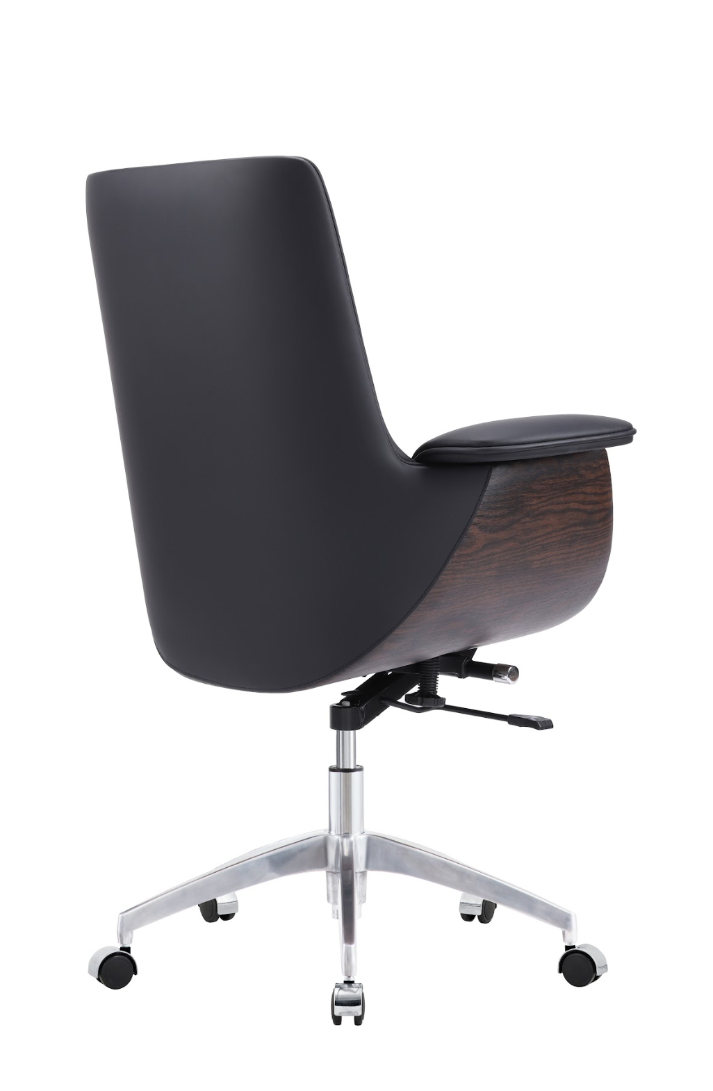 Modern Black Leather Swivel Chair G-06B