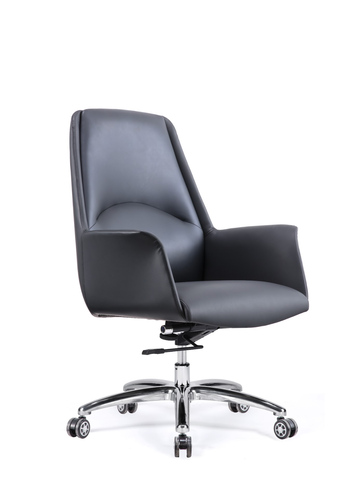 Classic Black Leather Swivel Chair G-03B