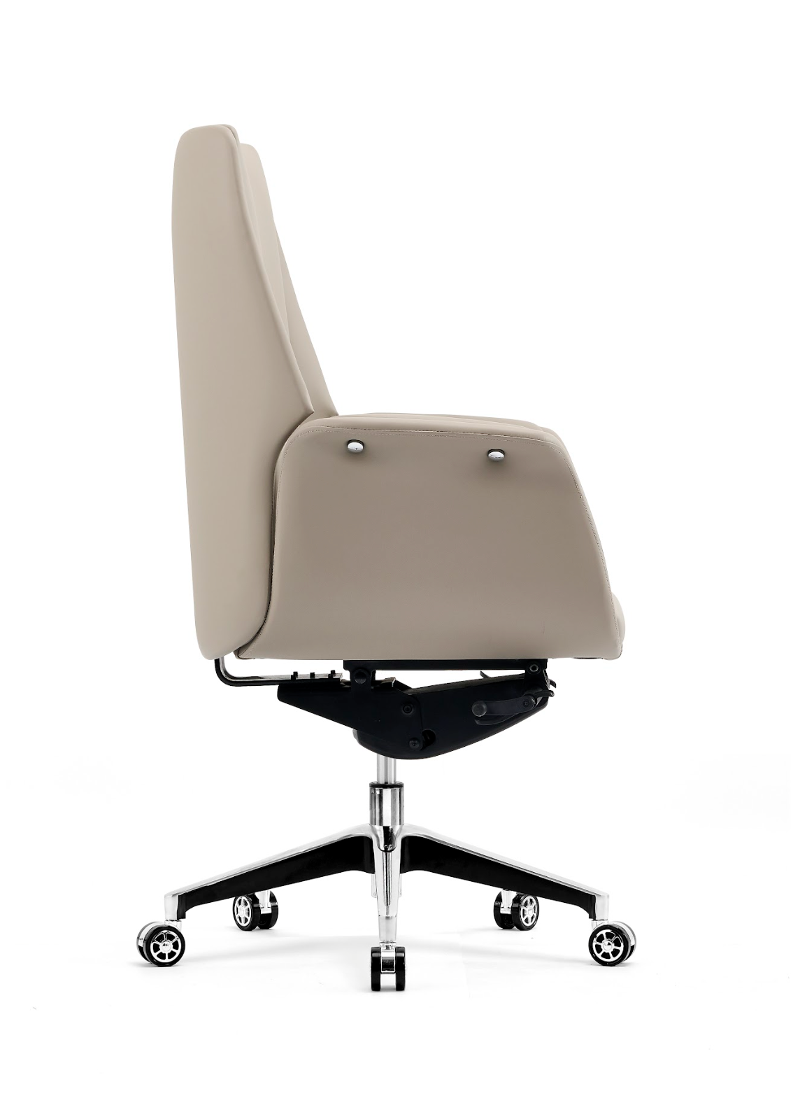 Classic Beige Leather Swivel Chair G-02B