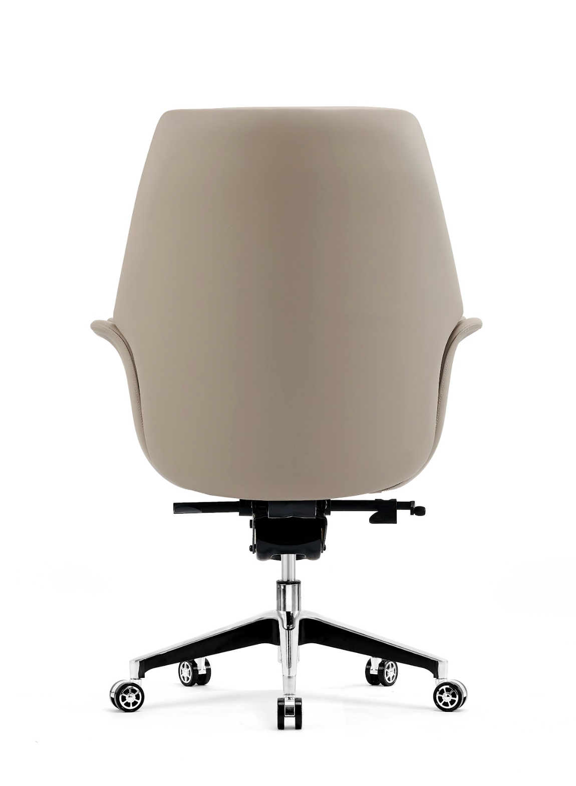 Classic Beige Leather Swivel Chair G-02B