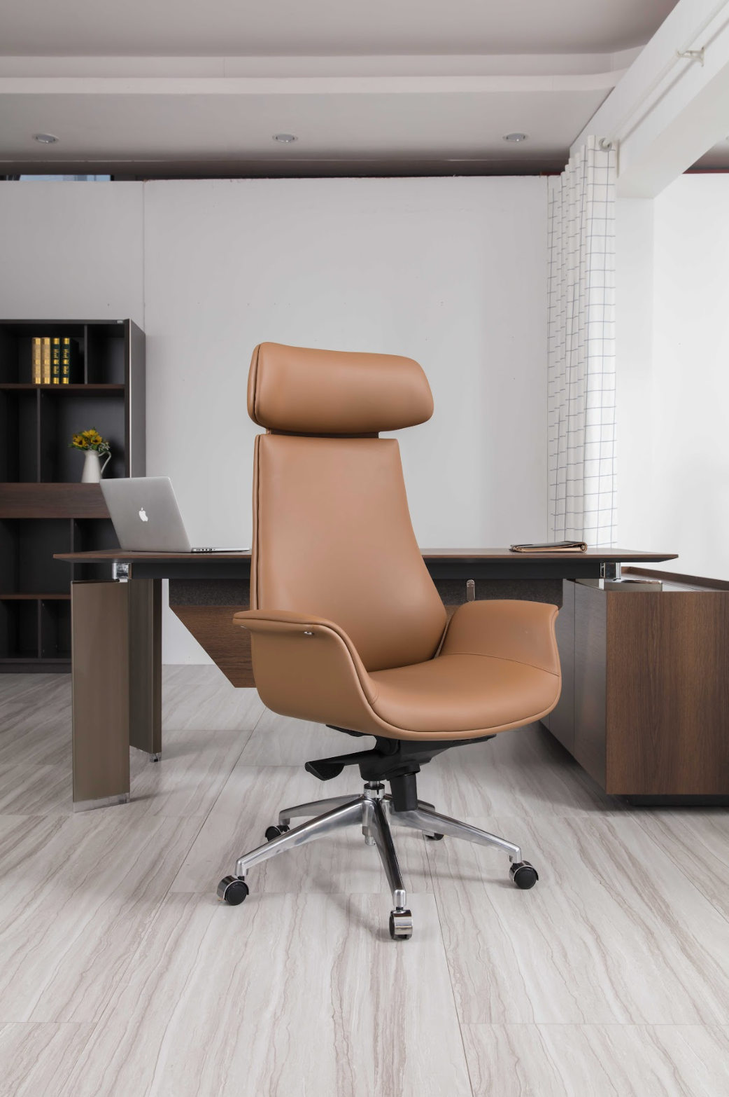 Executive Classic Tan Leather Chair G-01A