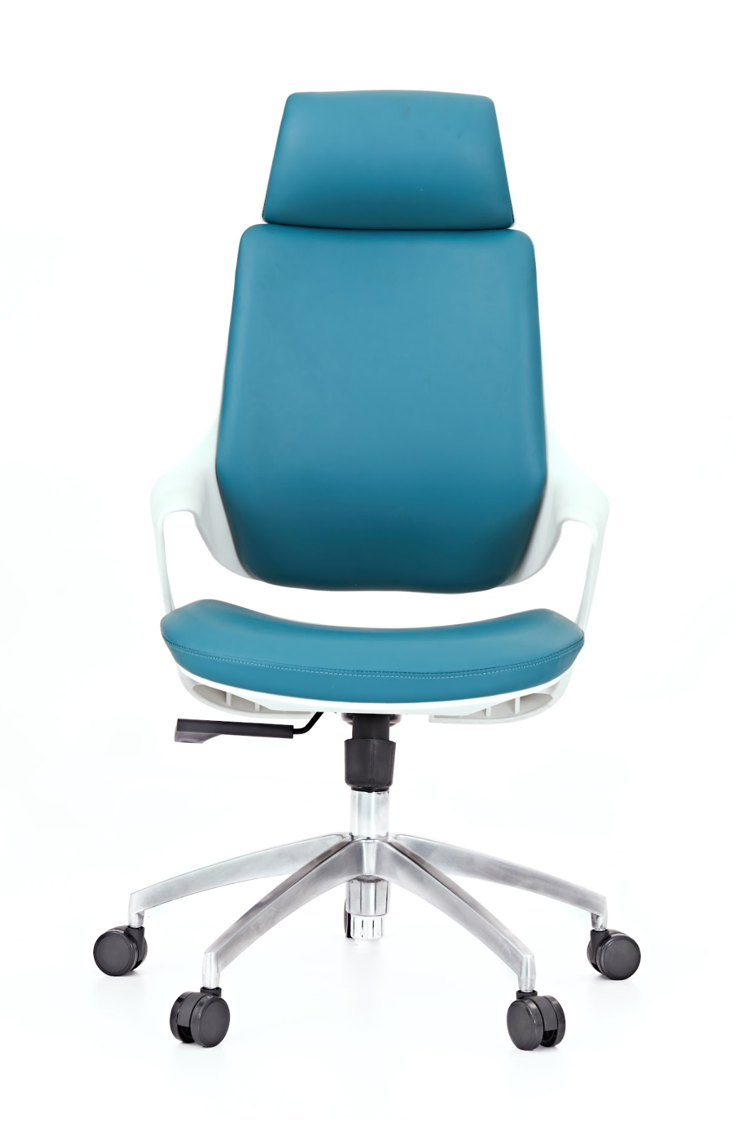 Sleek Leather Swivel Chair G-304A