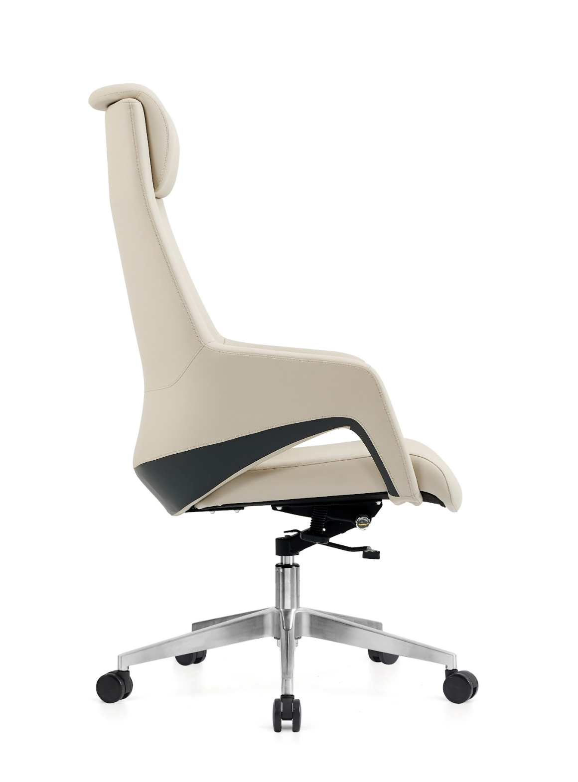 Cream Leather Desk Chair G-30A