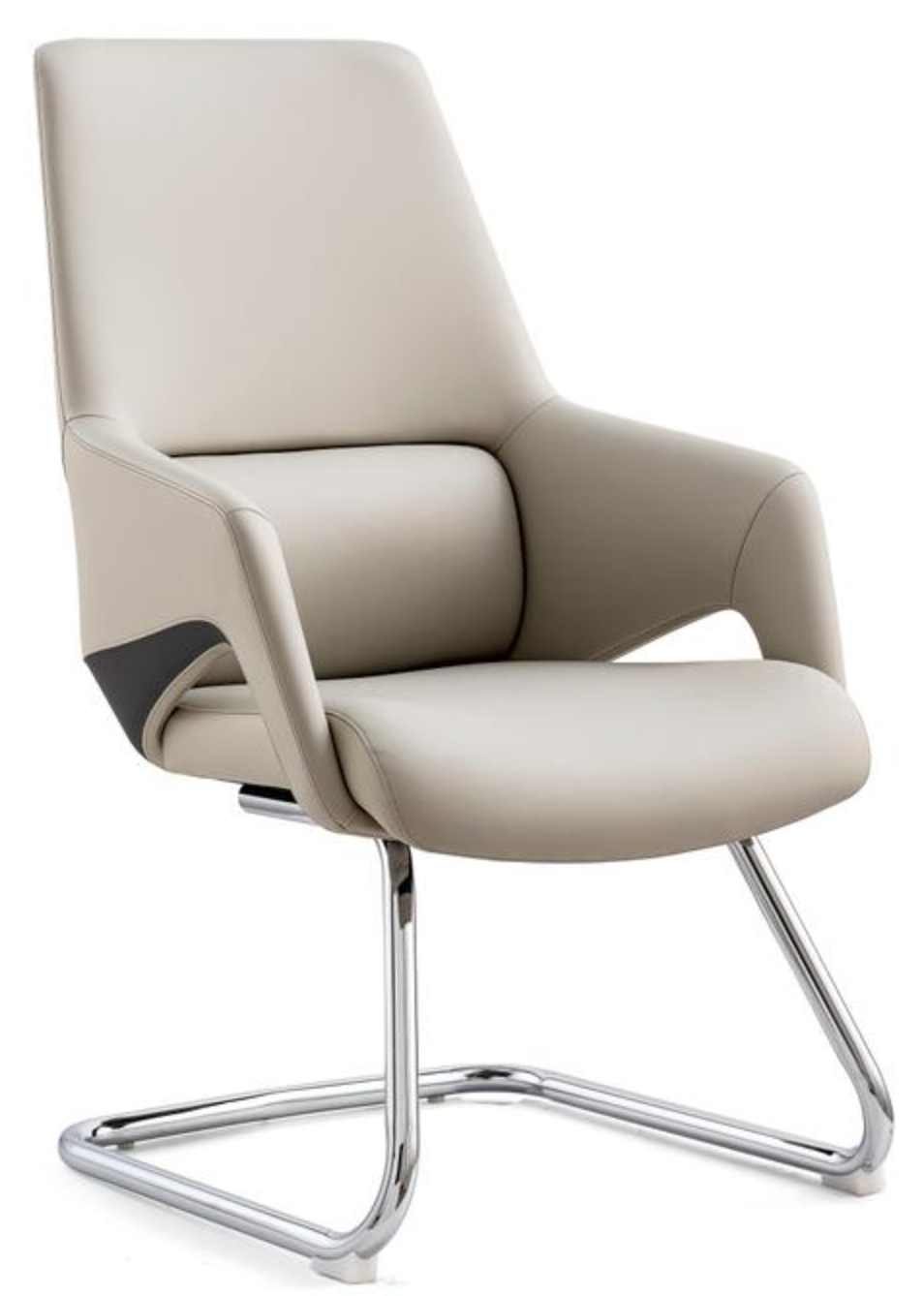 Cream Comfortable Leather Desk Chair G-30C