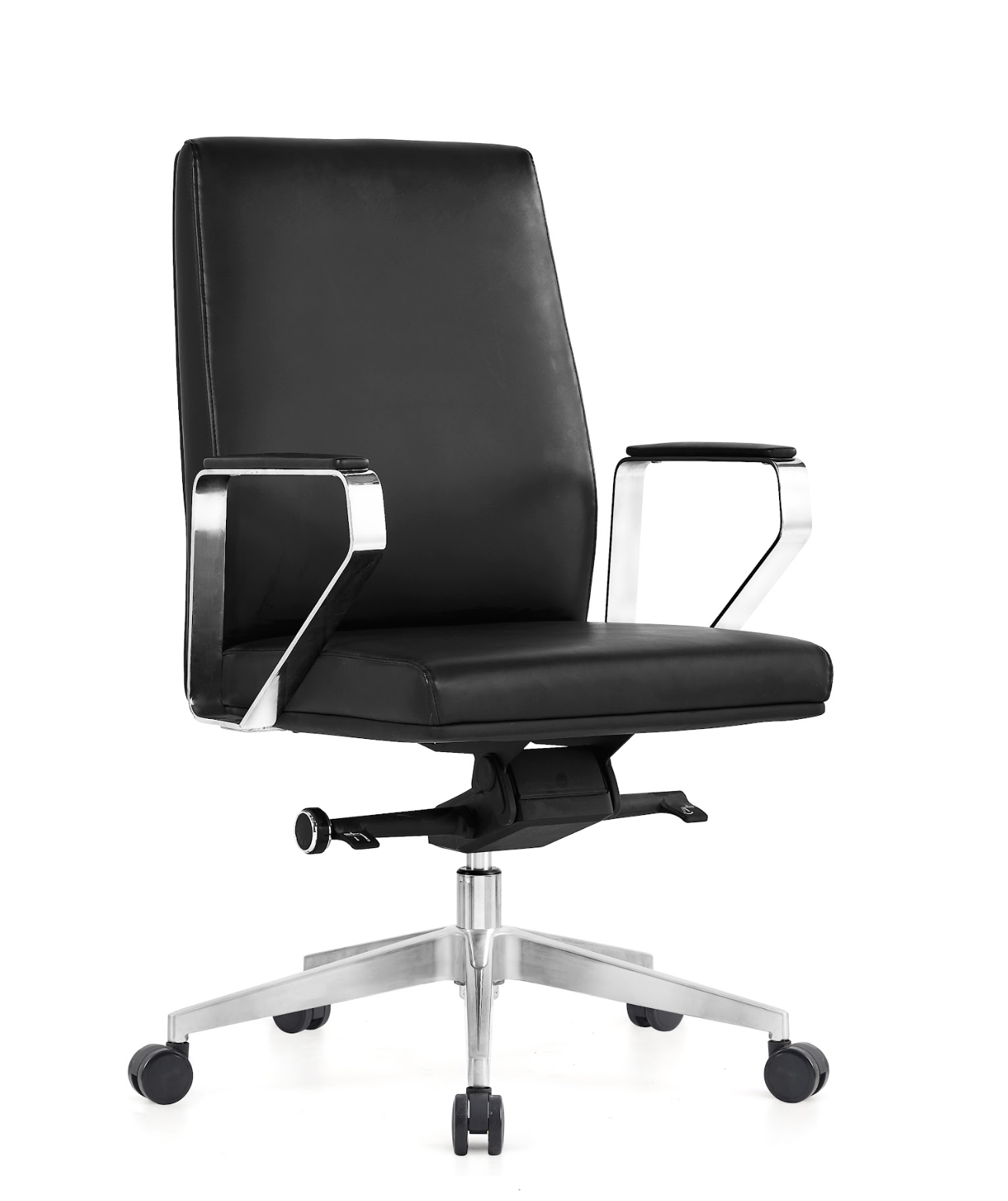 Modern Black Leather Chair G-26B