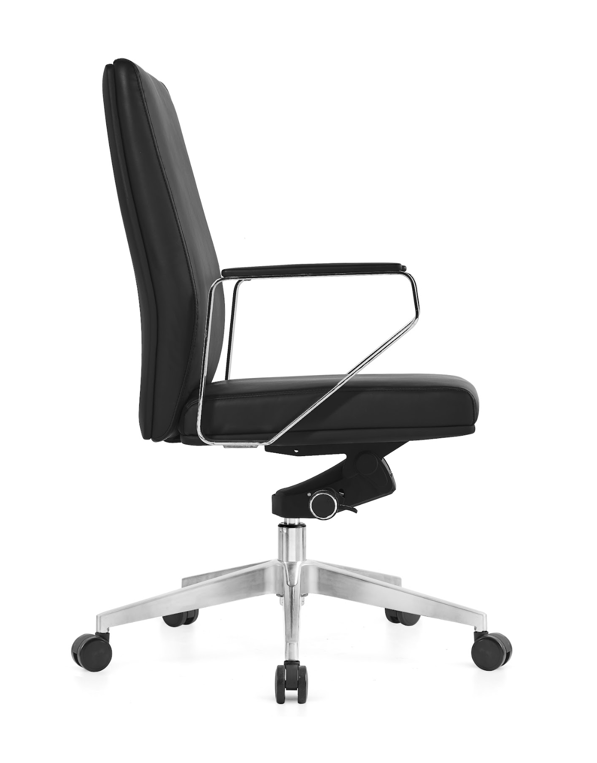 Modern Black Leather Chair G-26B
