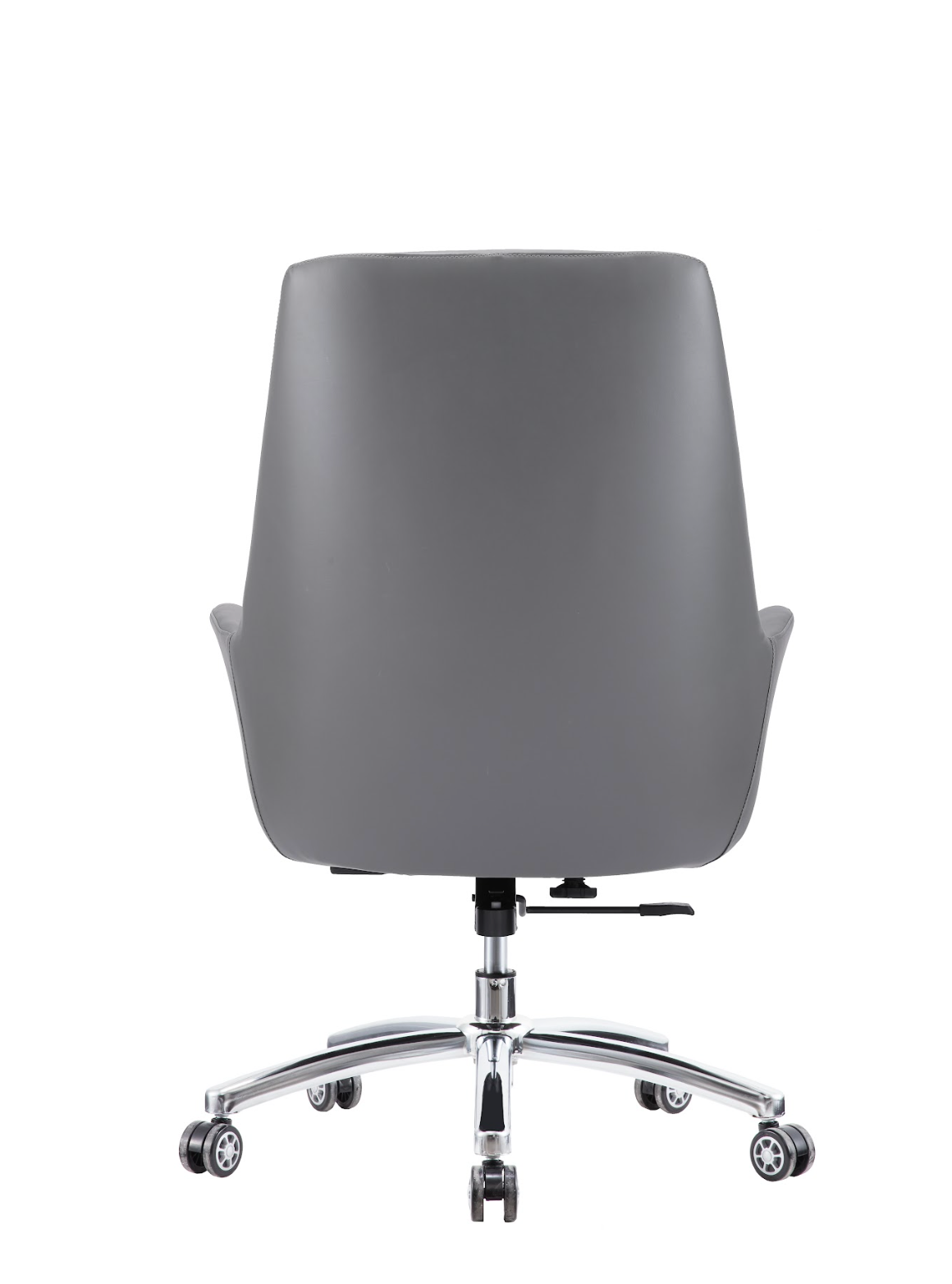 Modern Grey Leather Swivel Chair G-04B