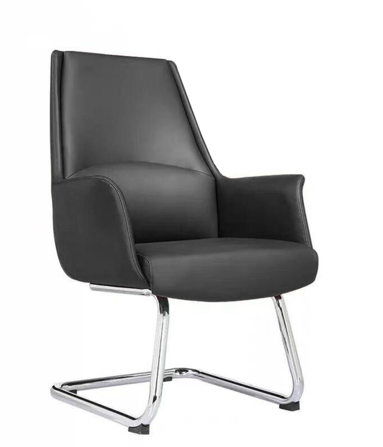 Classic Black Leather Desk Chair G-03C