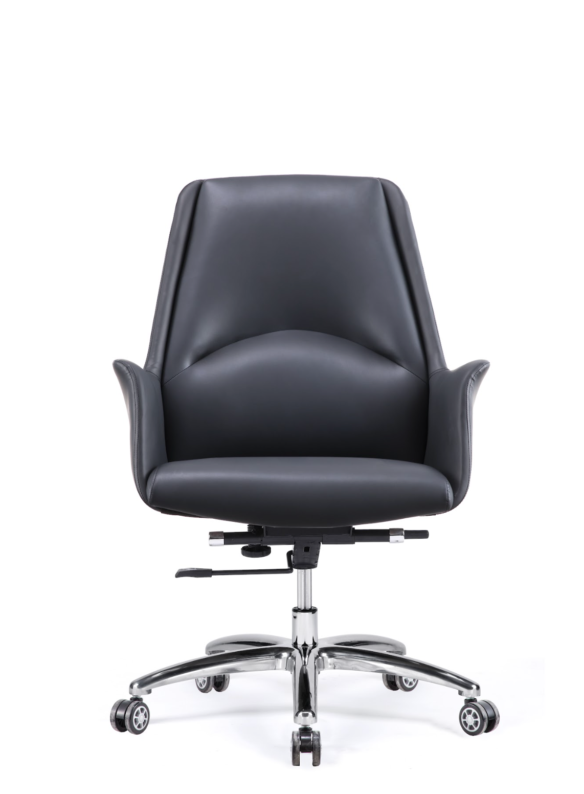 Classic Black Leather Swivel Chair G-03B