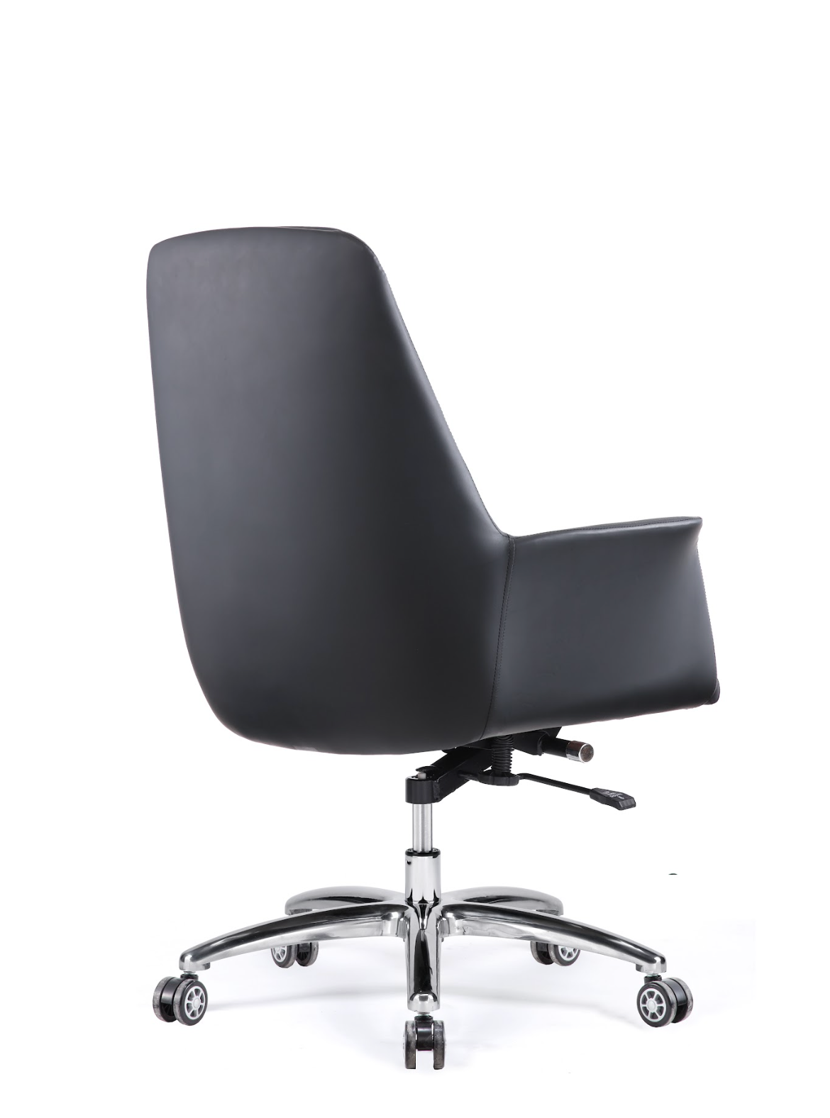 Classic Black Leather Swivel Chair G-03B