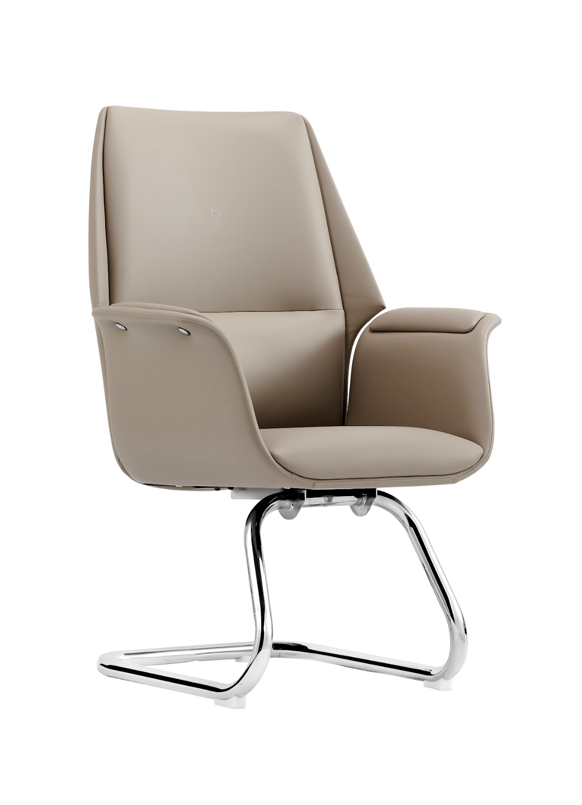 Classic Beige Leather Desk Chair G-02C
