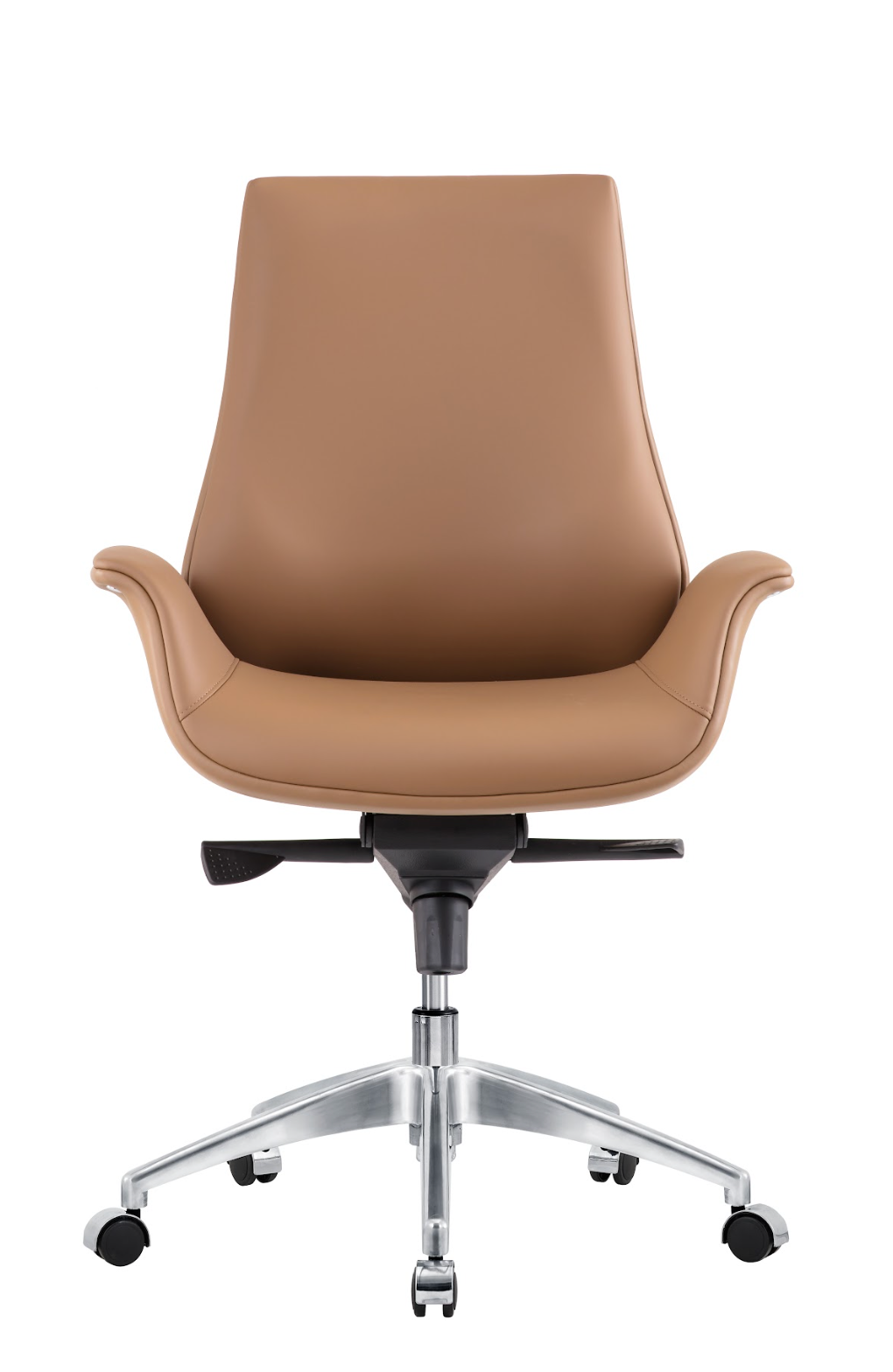 Classic Tan Leather Swivel Chair G-01B